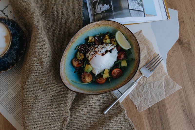 Roasted vegetable bowl with herbs