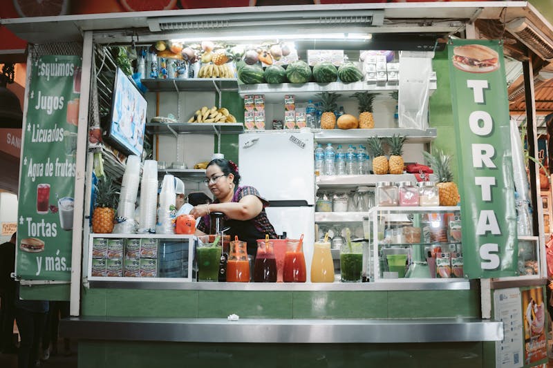Fresh agua fresca with seasonal fruits